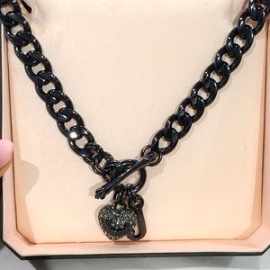 Juicy Couture, Necklace, Black Metal